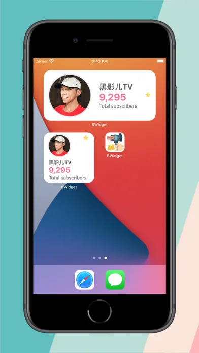创作者组件展示创作者头像、昵称和粉丝数量的小组件截图