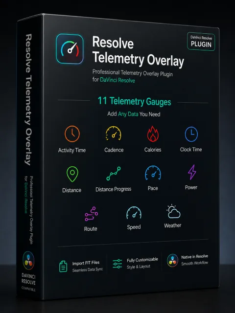 Resolve Telemetry Overlay 数字产品包装视觉